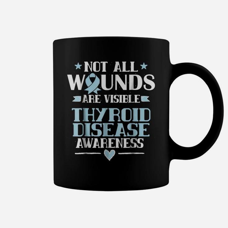 Light Blue Awareness Ribbon - Thyroid Disease Gift Coffee Mug
