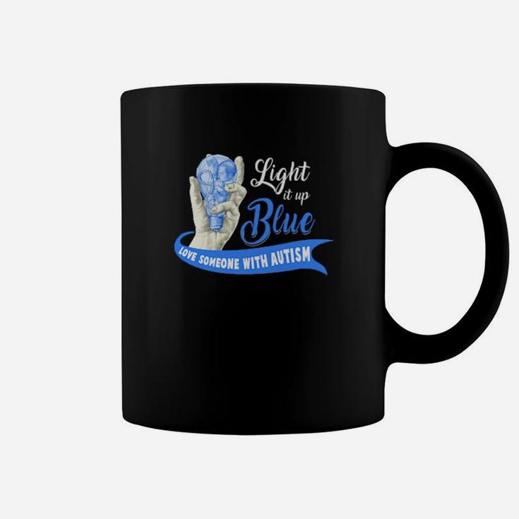 Light It Up Love Someone With Autism Coffee Mug