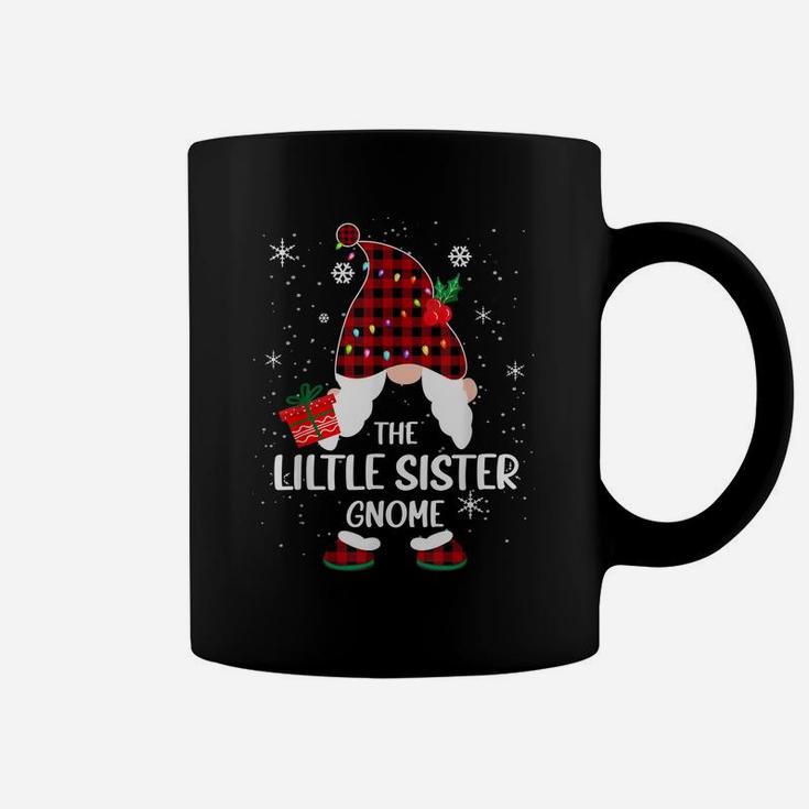 Lil Sister Gnome Buffalo Plaid Matching Family Christmas Coffee Mug