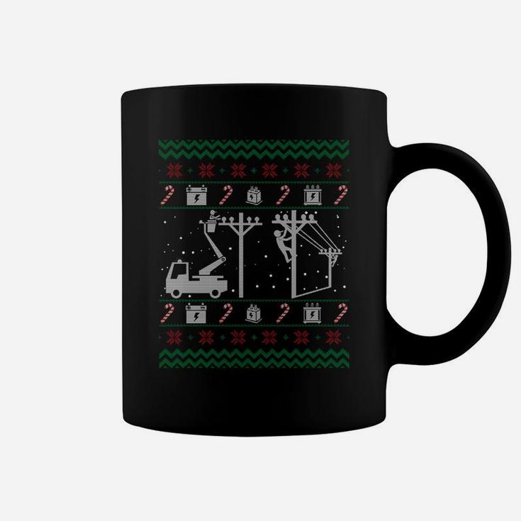 Lineman Sweatshirts For Women Men - Lineman Christmas Gifts Sweatshirt Coffee Mug