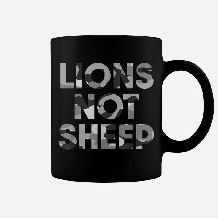 Lions Not Sheep Grey Gray Camo Camouflage Coffee Mug
