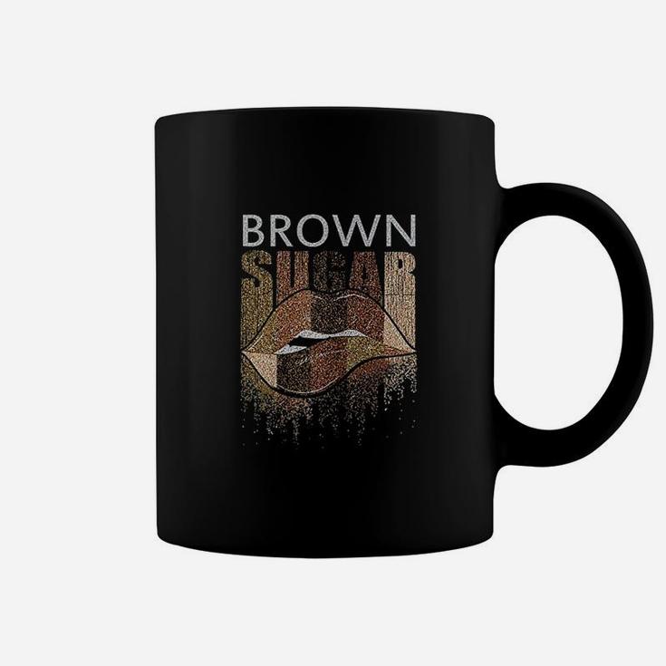Lips Brown Black Coffee Mug