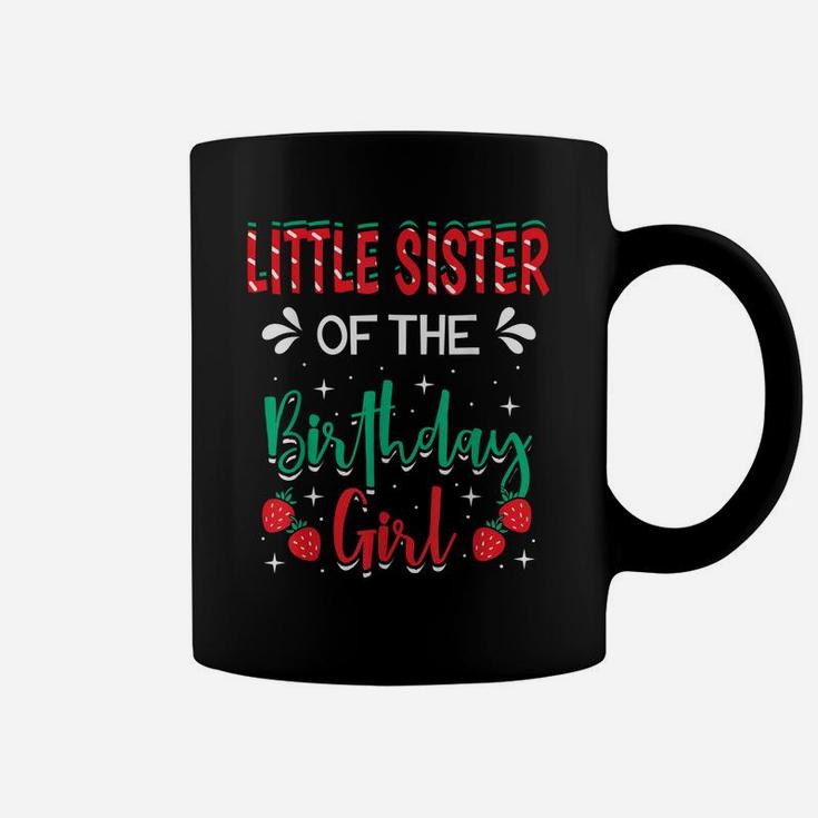 Little Sister Of The Birthday Girl Strawberry Themed B-Day Coffee Mug