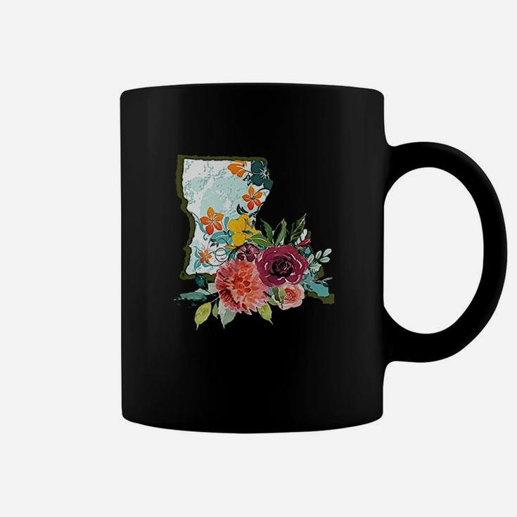 Louisiana Watercolor Flower Cute Coffee Mug
