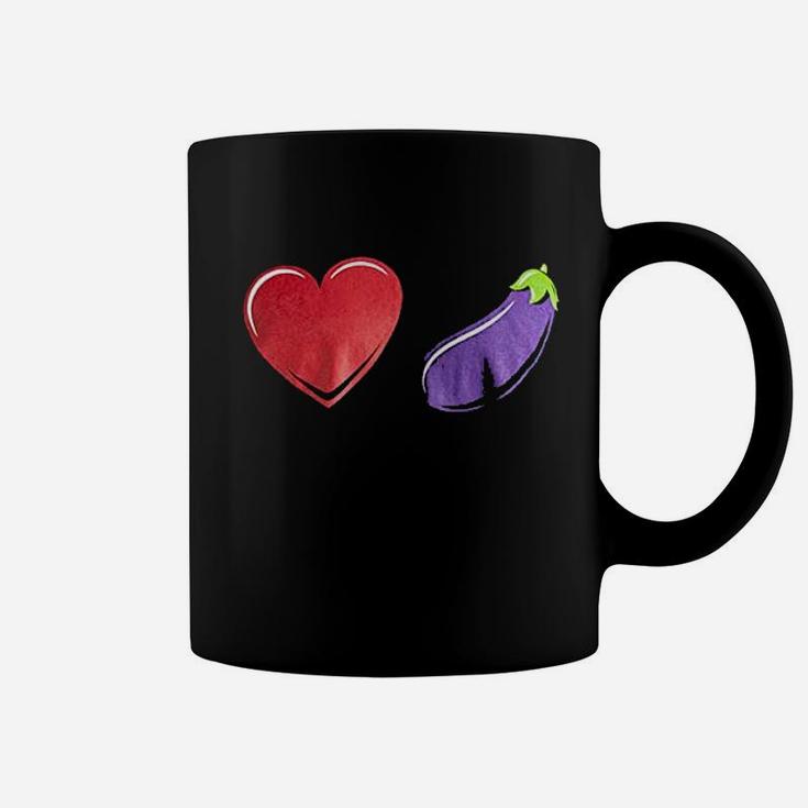 Love Eggplant  Funny Gay Pride Humor Lgbtq Silly Joke For Men Women Coffee Mug
