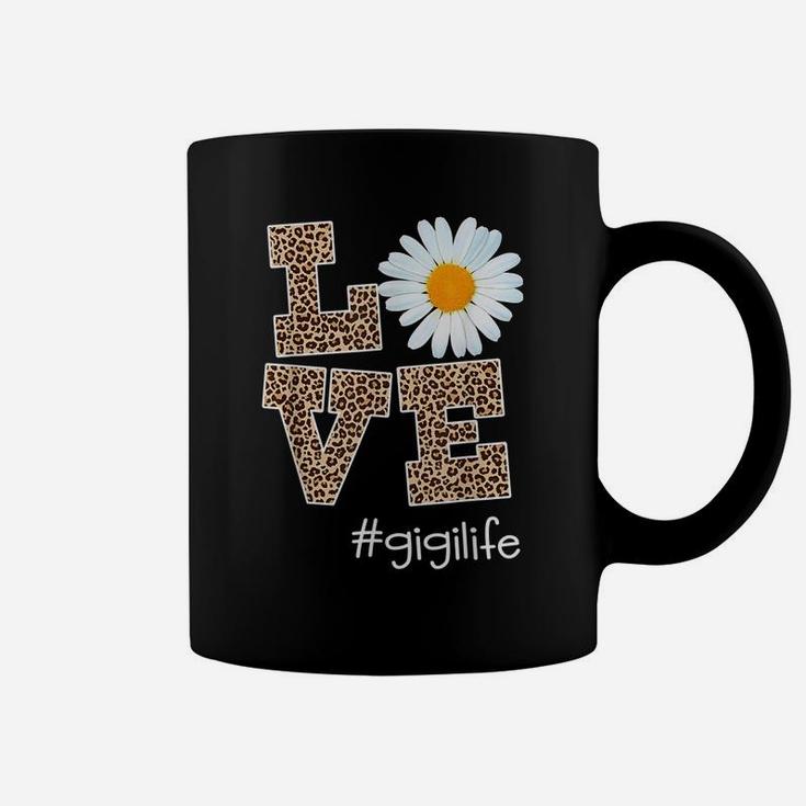 Love Gigi Life Leopard Daisy Flower Coffee Mug