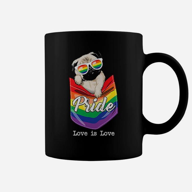 Love Is Love Lgbt Gay Pride Month Lgbt Pug Dog Lover Gift Coffee Mug