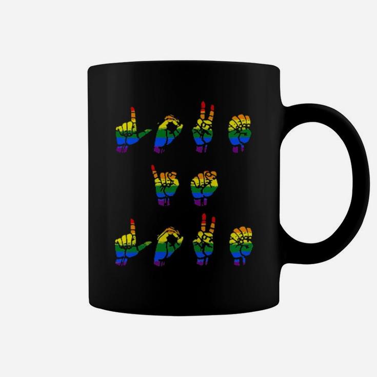 Love Is Love Lgbt Sign Language Sweater Coffee Mug