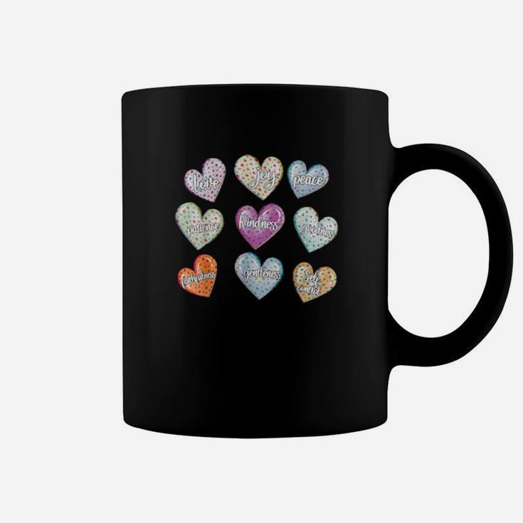 Love Joy Peace Kindness Valentine Hearts Coffee Mug