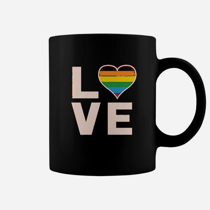 Love Rainbow Heart Coffee Mug