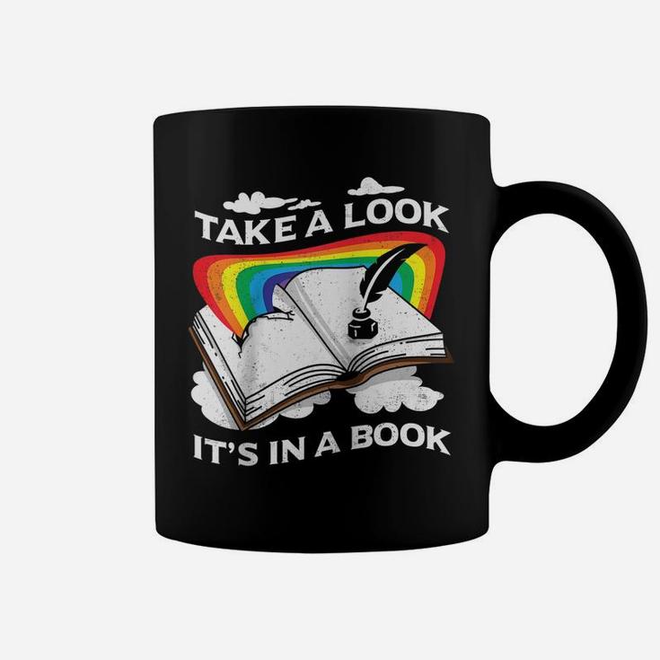 Love Reading Love Rainbows Gift Retro Rainbow Design Raglan Baseball Tee Coffee Mug