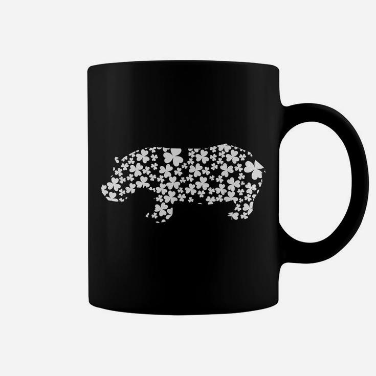 Lucky Hippo Shamrocks Irish St Patricks Cute Clover Gift Coffee Mug