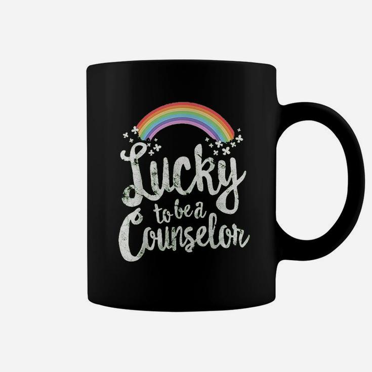 Lucky To Be A Counselor School St Patricks Day Gift Coffee Mug