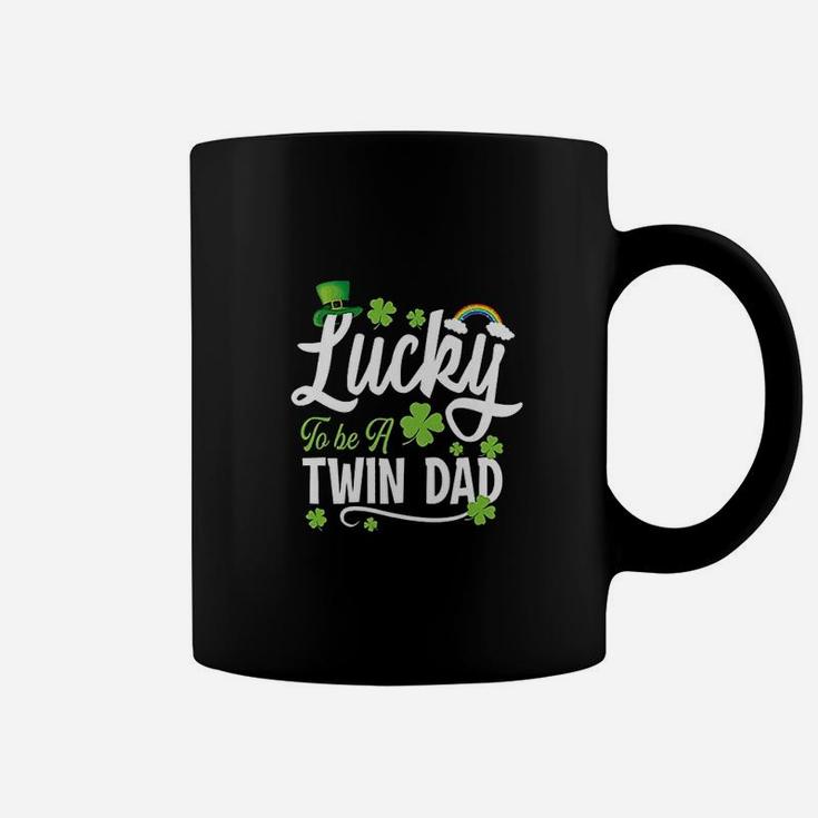 Lucky To Be A Dad Of Twins Coffee Mug