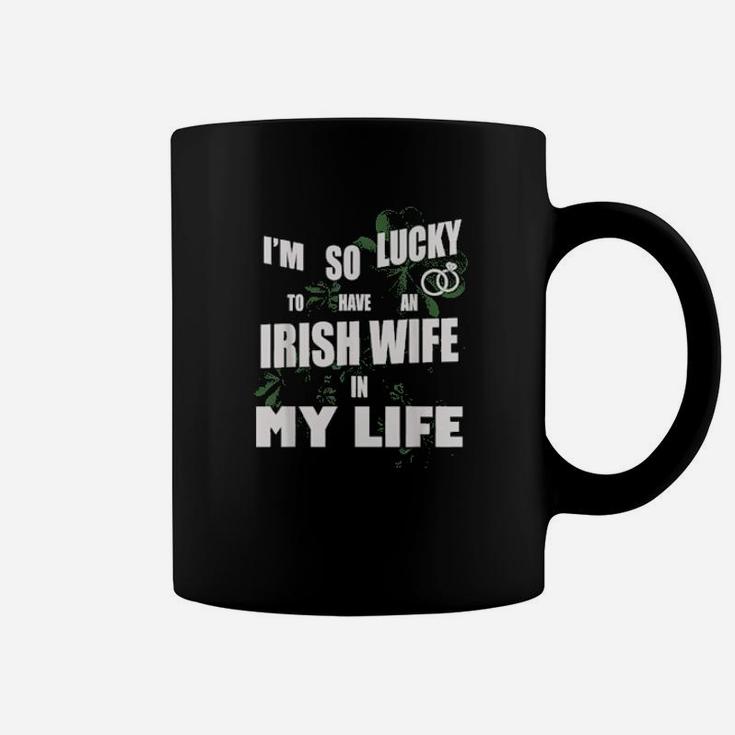 Lucky To Have Irish Wife In Life Patrick Valentine Days Coffee Mug