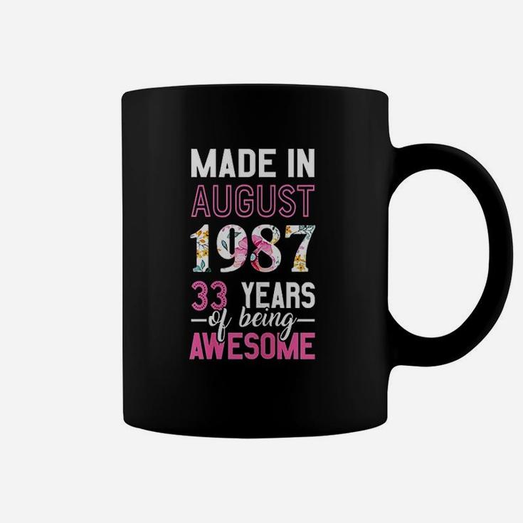 Made In August 1987 33Rd Birthday August Girl Coffee Mug