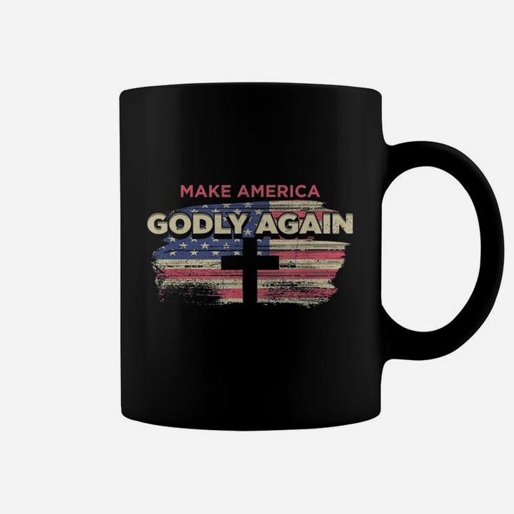 Make America Godly Again Retro Flag Coffee Mug