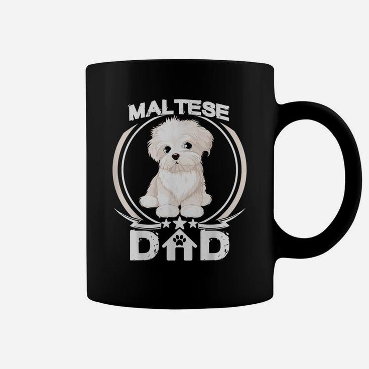 Maltese Dad Tshirt For Dog Lovers Fathers Day Tee Shirt Men Coffee Mug