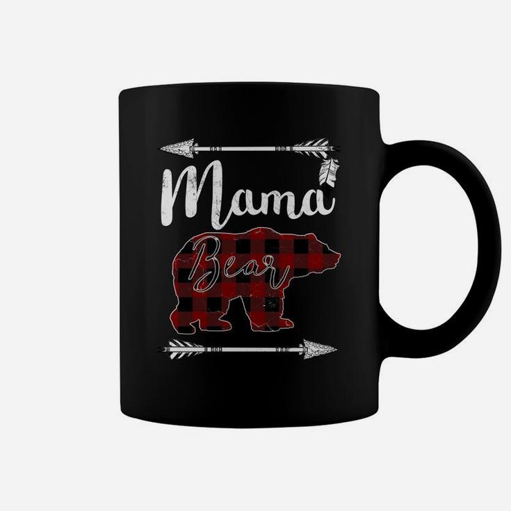 Mama Bear Hoodie Mother's Day Gifts Mom Buffalo Plaid Coffee Mug