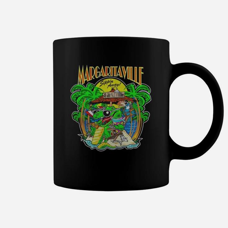 Margaritaville Gator On Beach With Parrot Coffee Mug
