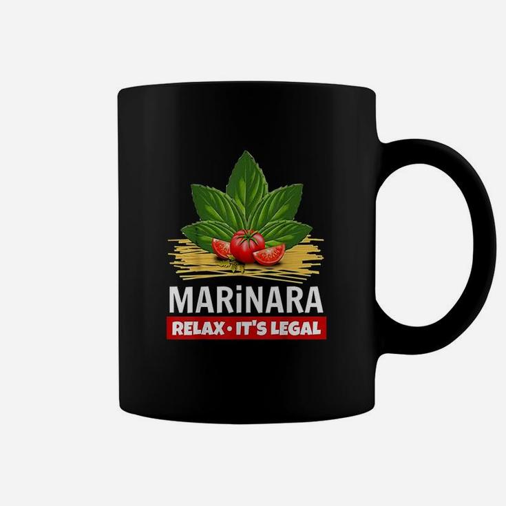 Marinara Relax Its Legal Basil Tomatoes Spaghetti Italy Fun Coffee Mug