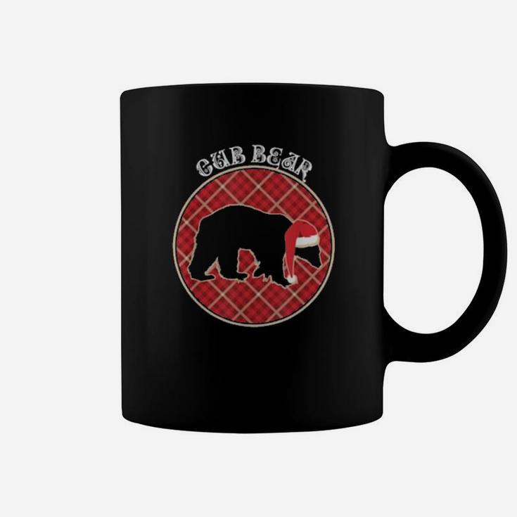 Matching Family Cub Polar Bear Buffalo Plaid Xmas Coffee Mug