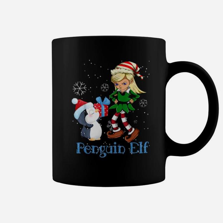 Matching Family Pajama Xmas Penguin Elf Coffee Mug