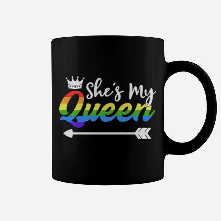 Matching Lesbian Couple Gift Her Queen Girlfriend Lgbt Pride Coffee Mug