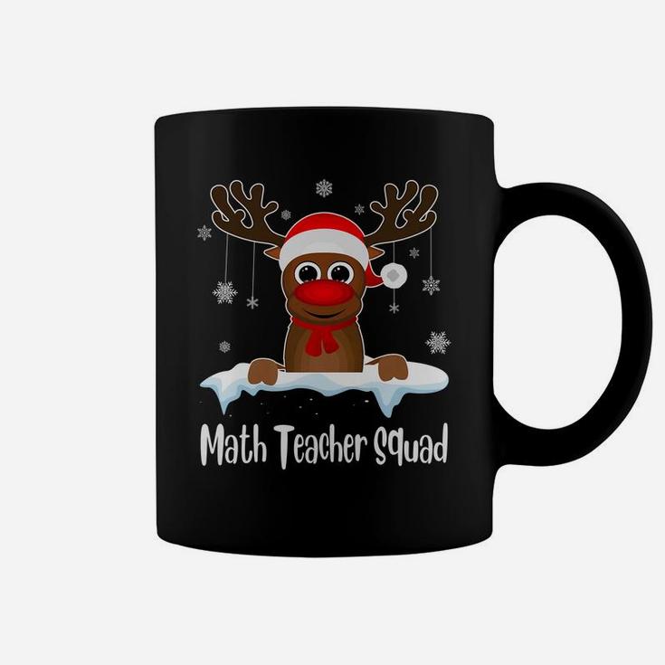 Math Teacher Squad Reindeer Santa Hat Christmas Party Coffee Mug