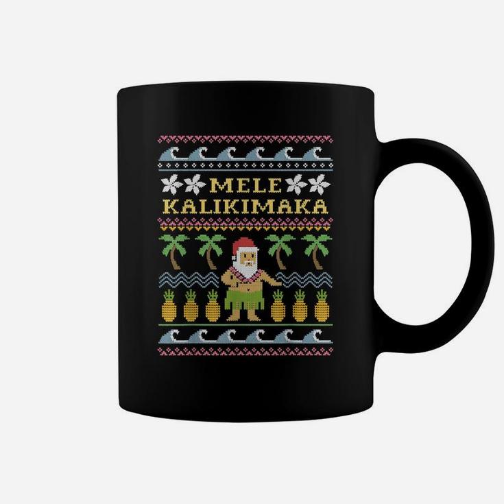 Mele Kalikimaka Christmas, Ugly Sweater Costume, Funny Santa Coffee Mug