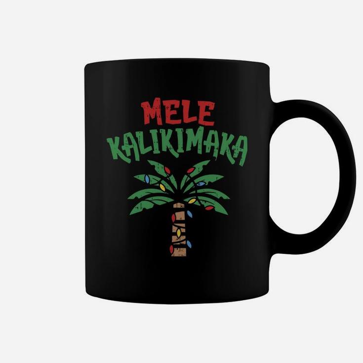 Mele Kalikimaka Palm Tree Hawaiian Christmas In July Coffee Mug
