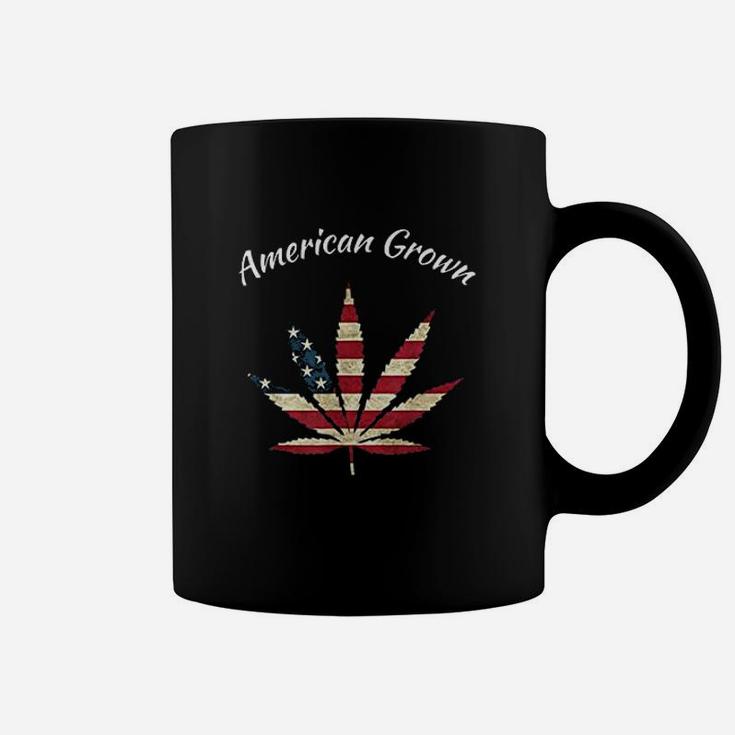Men Women Vintage Us Flag Graphic American Grown Coffee Mug