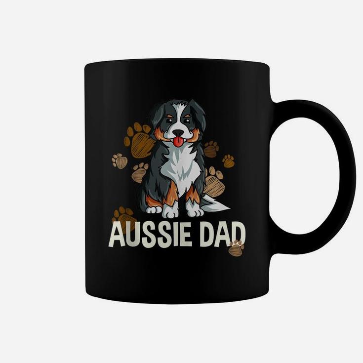 Mens Australian Shepherd Dad Dog Saying Fun Aussie Coffee Mug