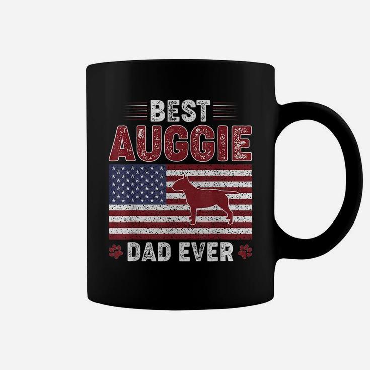 Mens Best Auggie Dad Ever American Flag Dog Dad Coffee Mug