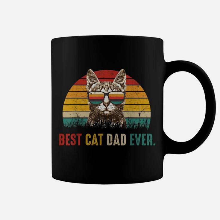 Mens Best Cat Dad Ever Tshirt - Cute Vintage Best Cat Dad Ever Coffee Mug