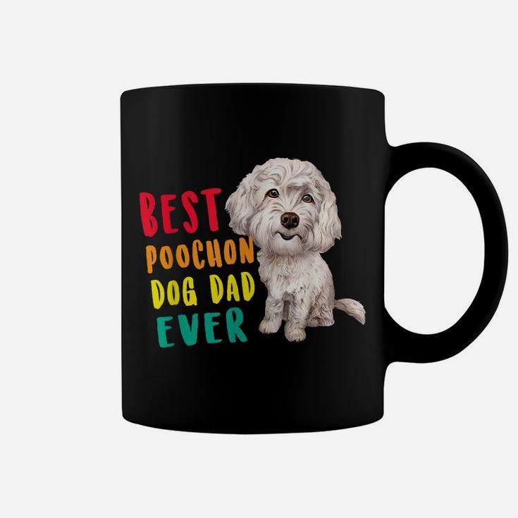 Mens Best Poochon Dog Dad Ever Fathers Day Funny Cute Coffee Mug