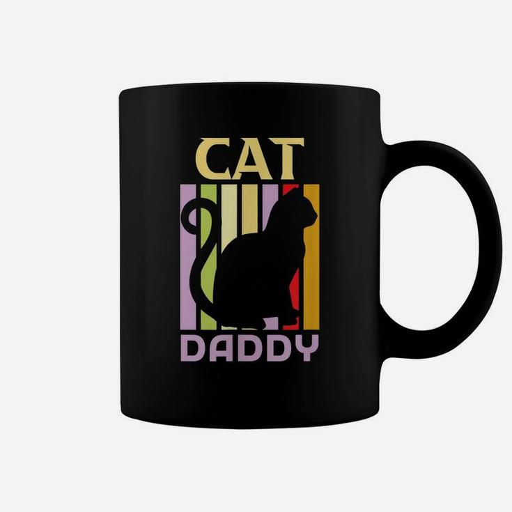 Mens Cat Daddy Shirt For Men, Cat T-Shirts Funny For Cat Lovers Coffee Mug
