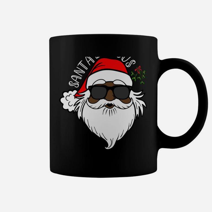 Mens Christmas Xmas African American Santa Claus Shirt Guys Sweatshirt Coffee Mug