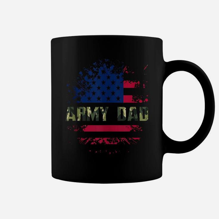 Mens Cool Proud Army Dad Shirt United States Usa Flag Father Gift Coffee Mug