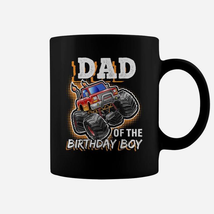 Mens Dad Of The Birthday Boy Monster Truck Birthday Novelty Gift Coffee Mug
