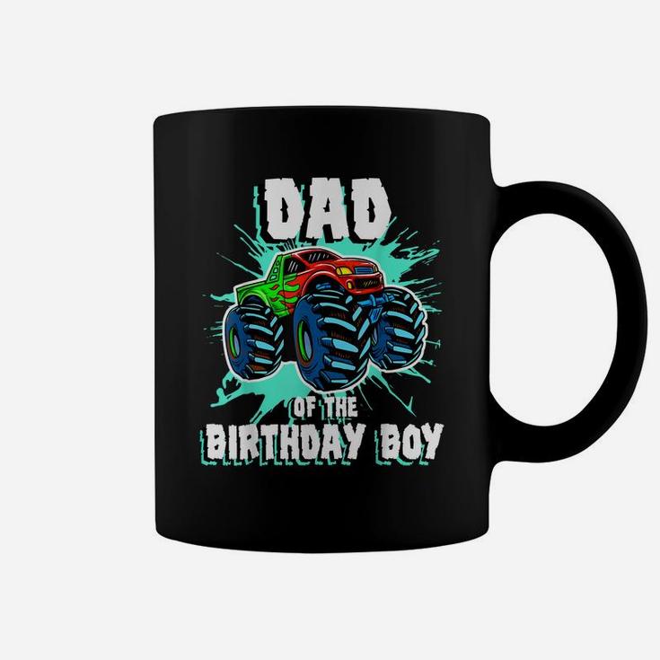 Mens Dad Of The Birthday Boy Monster Truck Birthday Party Coffee Mug