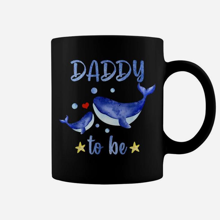Mens Daddy To Be Whale Baby Shower Sea Animal Themed White Coffee Mug