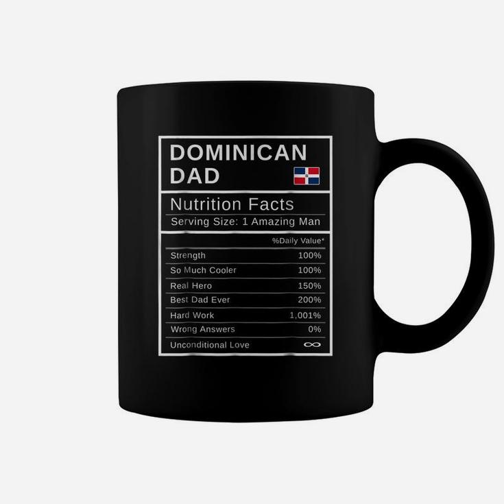 Mens Dominican Dad, Nutrition Facts Shirt Fathers Day Hero Gift Coffee Mug