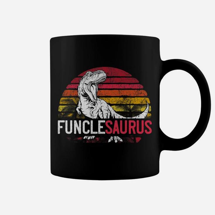 Mens Funcle Saurus Father's Day Funclesaurus Uncle T Rex Dinosaur Coffee Mug