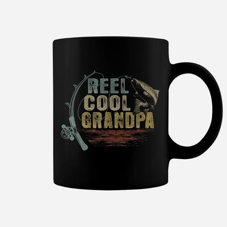 Mens Funny Fishing Tee Vintage Reel Cool Grandpa Coffee Mug