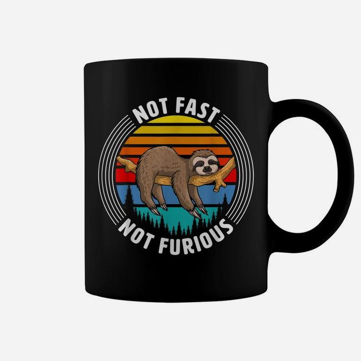 Mens Funny Sloth Birthday Gift, Not Fast Not Furious Animal Lover Coffee Mug