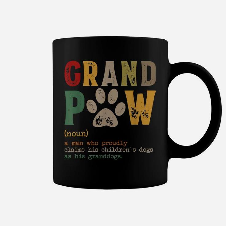 Mens Grand Paw Grandpa Dog Dad Definition Pawpa Father's Day Coffee Mug