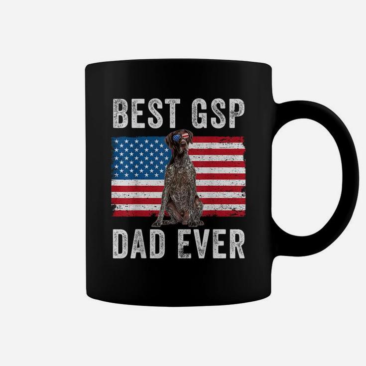 Mens Gsp Dad American Flag German Shorthaired Pointer Dog Lover Coffee Mug