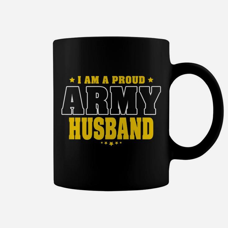 Mens I Am A Proud Army Husband Patriotic Pride Military Spouse Coffee Mug