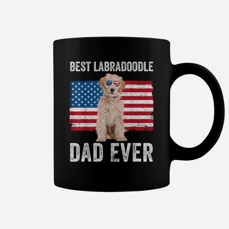 Mens Labradoodle Dad American Flag Labradoodle Dog Lover Owner Coffee Mug